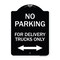 Signmission No Parking No Parking for Delivery Trucks Heavy-Gauge Aluminum Sign, 24" x 18", BW-1824-23666 A-DES-BW-1824-23666 - alternate 1